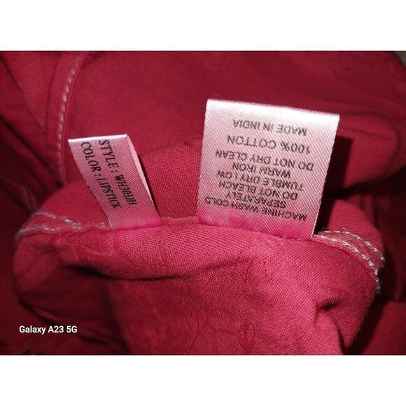 Barn Fly Trading Shirt Women’s Large Red Subtle Print Cowgirl Rodeo - Picture 8 of 8